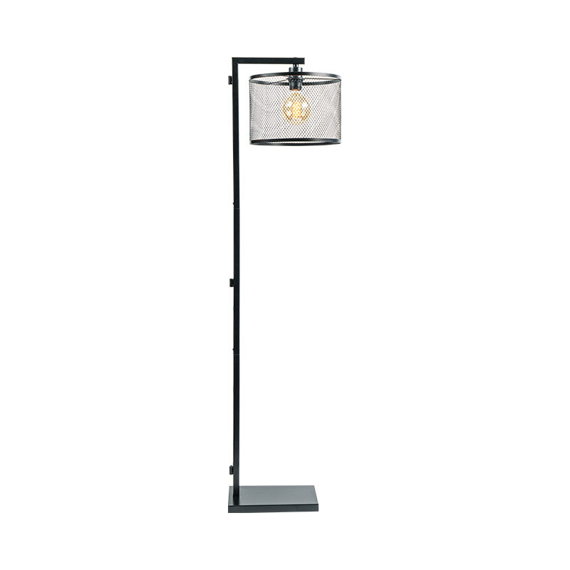 Lampa Urlár Iarainn Stíl Thionsclaíoch