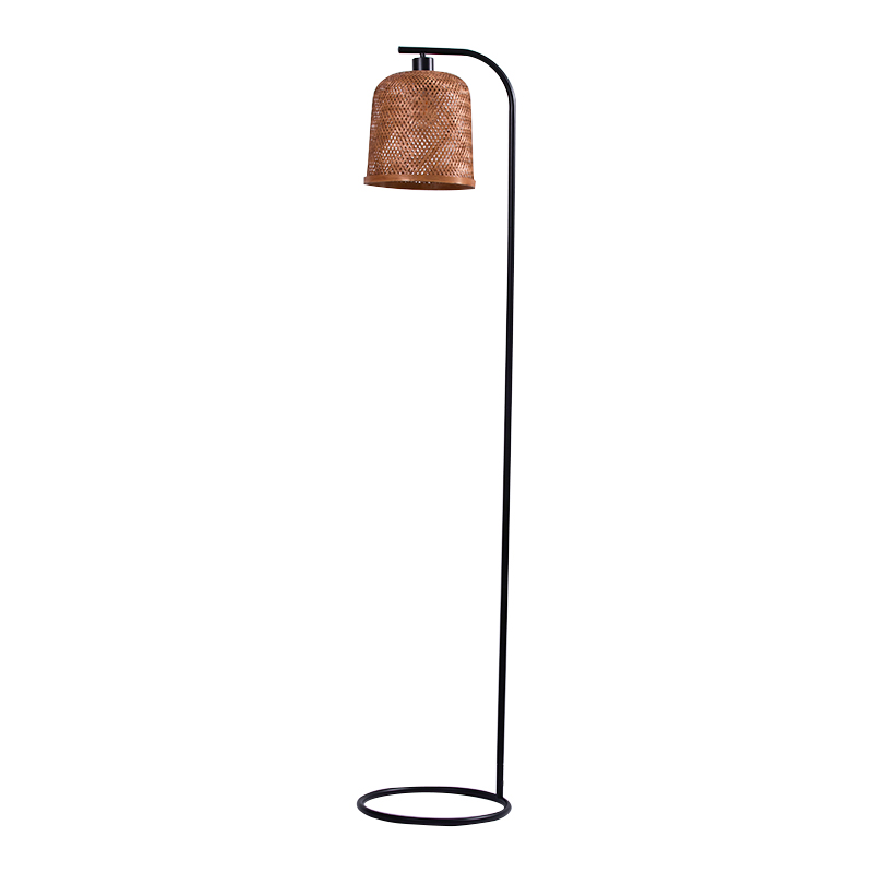 Lampa urláir lampaí bambú donn